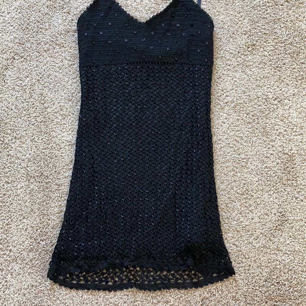 Beautiful beaded little black dress Wedding guest